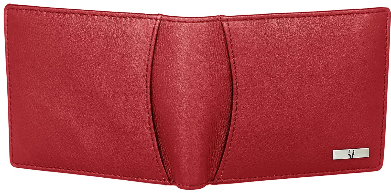 WILDHORN Men Casual, Formal, Travel Red Genuine Leather RFID  Wallet (9 Card Slots)
