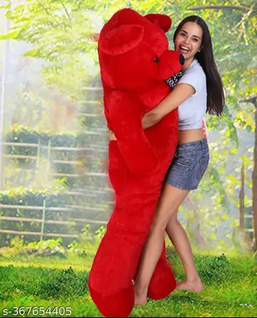 Girls, Panda Teddy Bears (Red, 3 Feet)