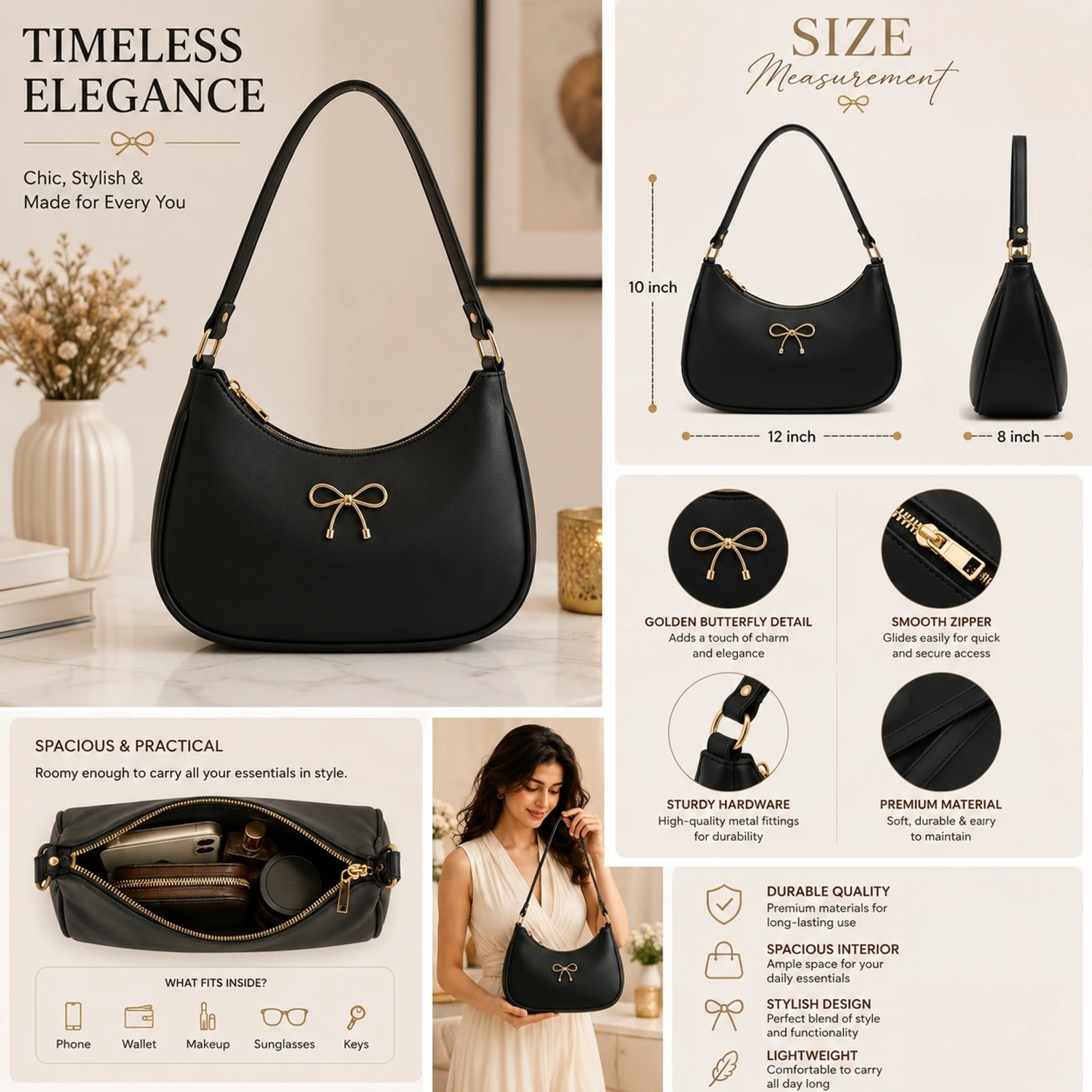 Nexivo Women Black Hobo