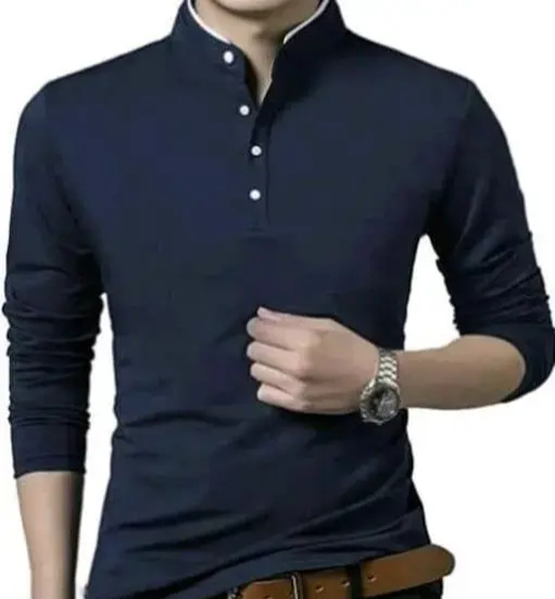 Mens Full Sleeve Printed Round Neck Polyester Tshirt