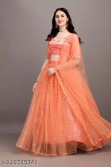 Semi-Stitched Lehenga & Unstitched Blouse with Dupatta, Self Design Wedding Bridal Haldi Semi Stitched Lehenga Choli (Free Size) (PITCH)|Lehenga Choli|