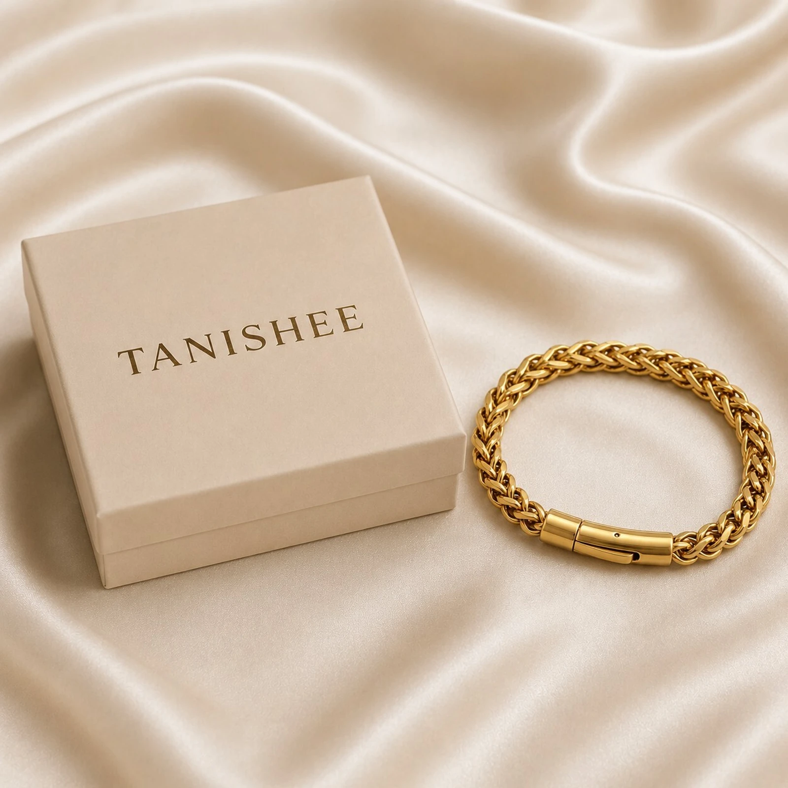 Tanishee- The Real Jewels Stainless Steel Gold-plated Bracelet