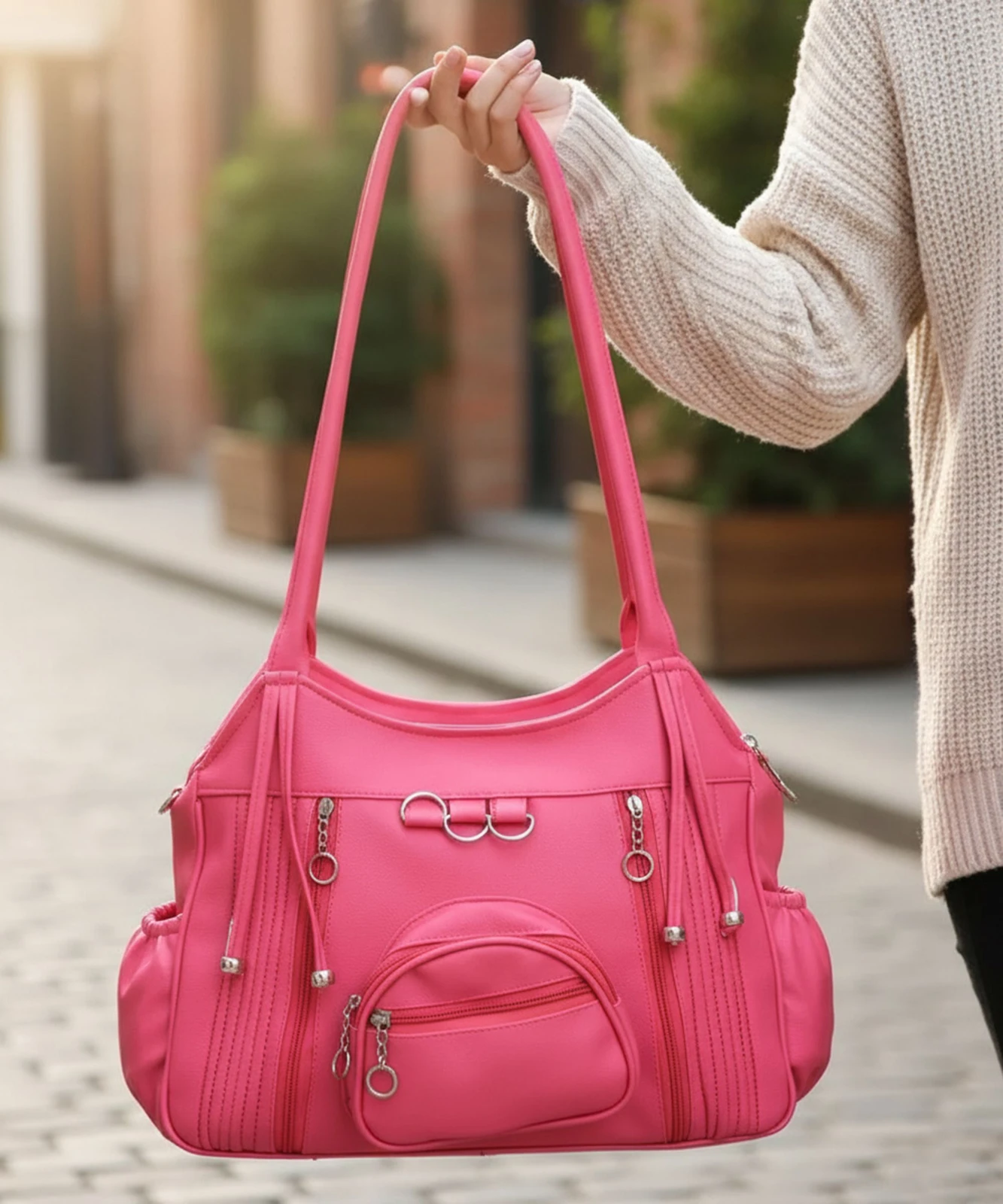 DRK COLLECTION Women Pink Satchel