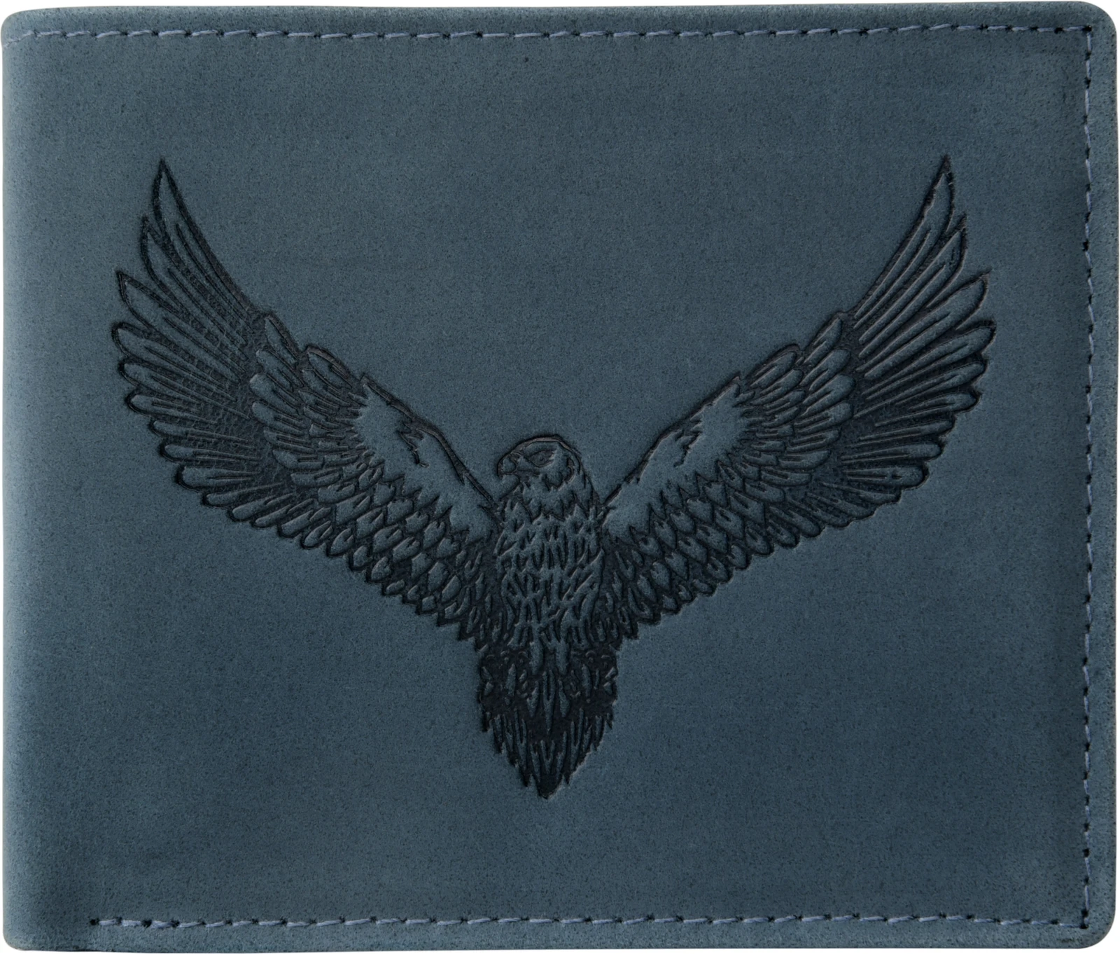 URBAN FOREST Men Blue Genuine Leather RFID  Wallet - Regular Size (6 Card Slots)