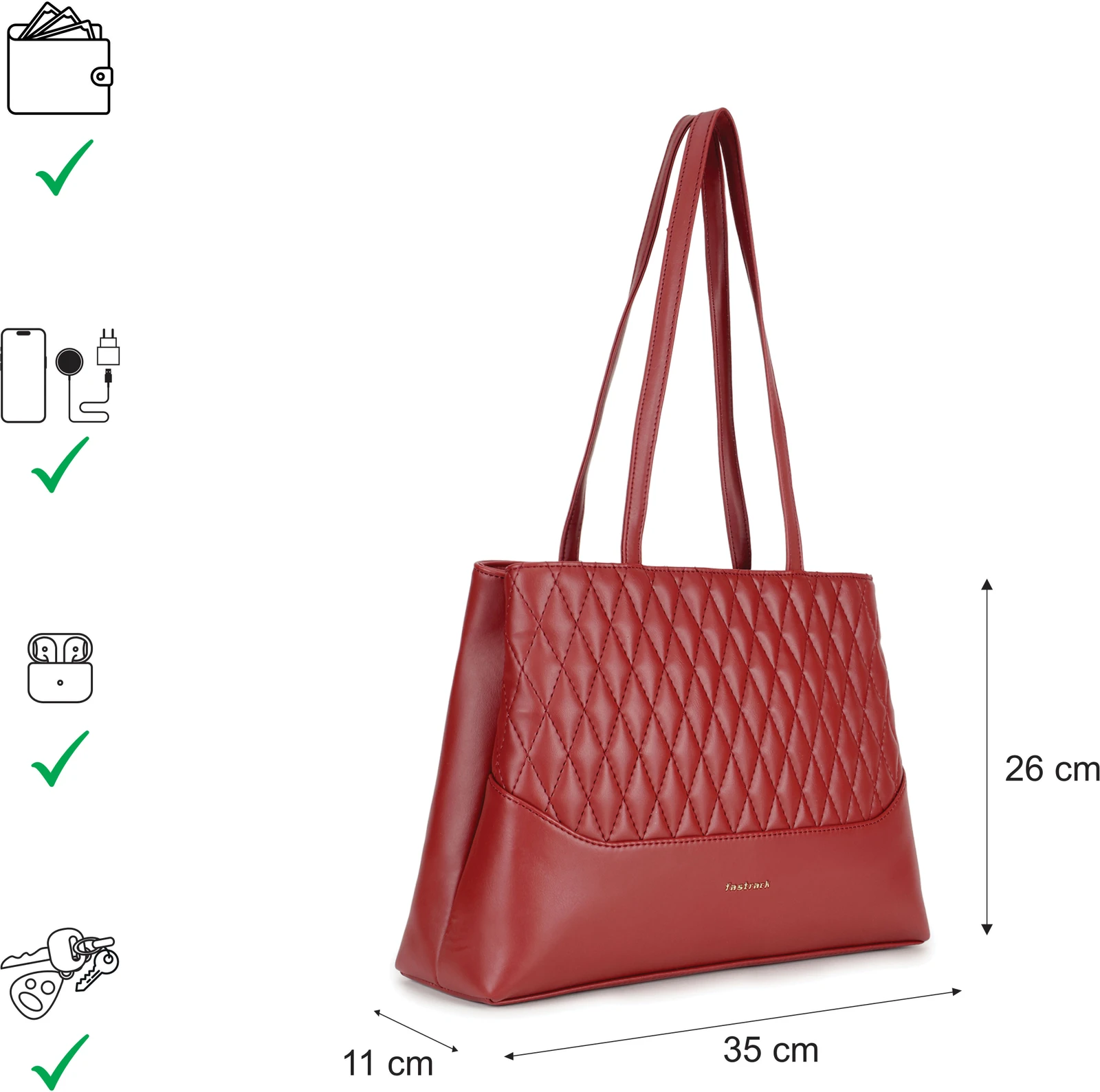 Fastrack Women Red Shoulder Bag