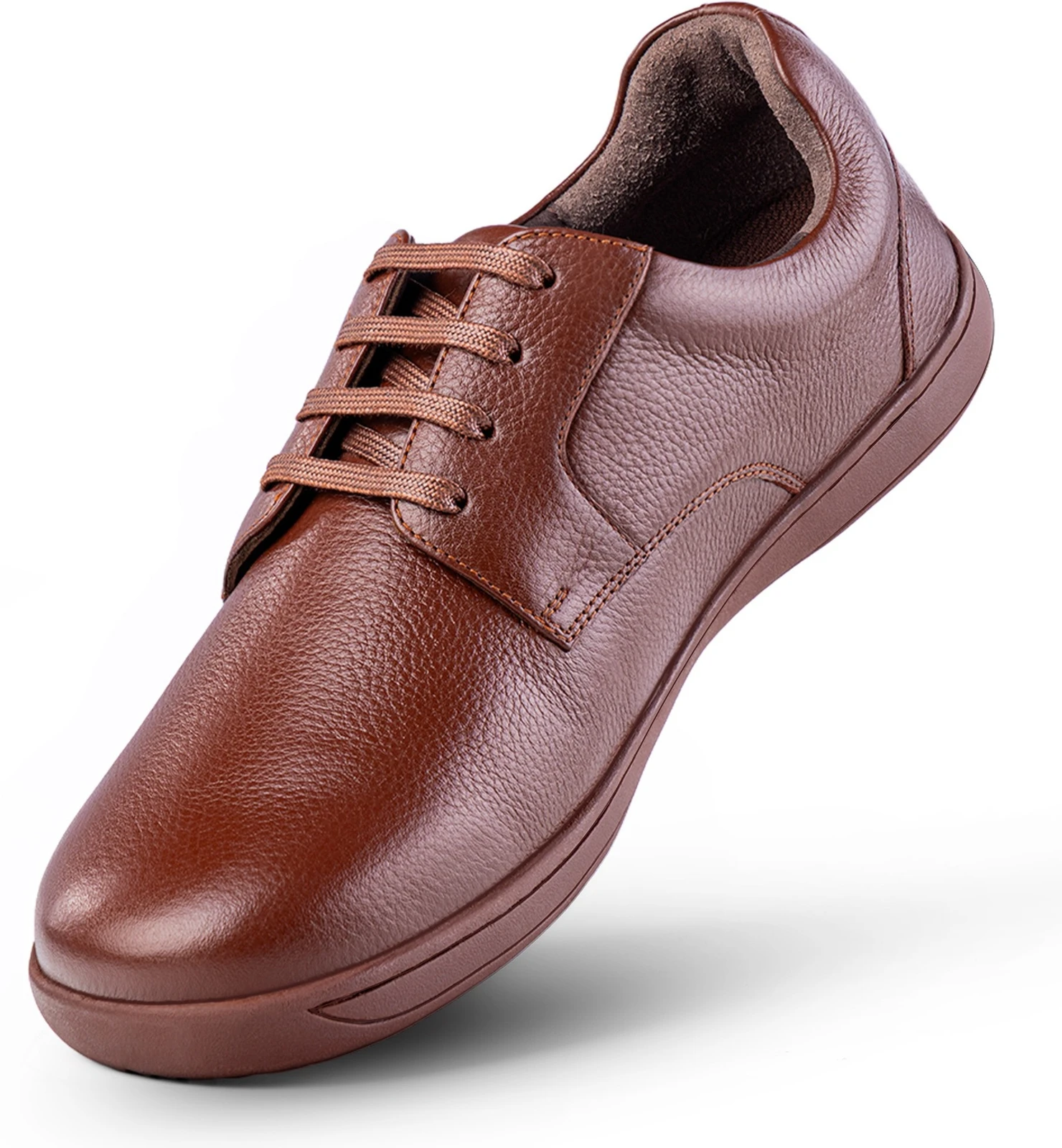 Frido Comfort Formal Arch Shoes, Sophisticated Leather Derby Shoes with Wide Toe Box Lace Up For Men (Brown , 7)