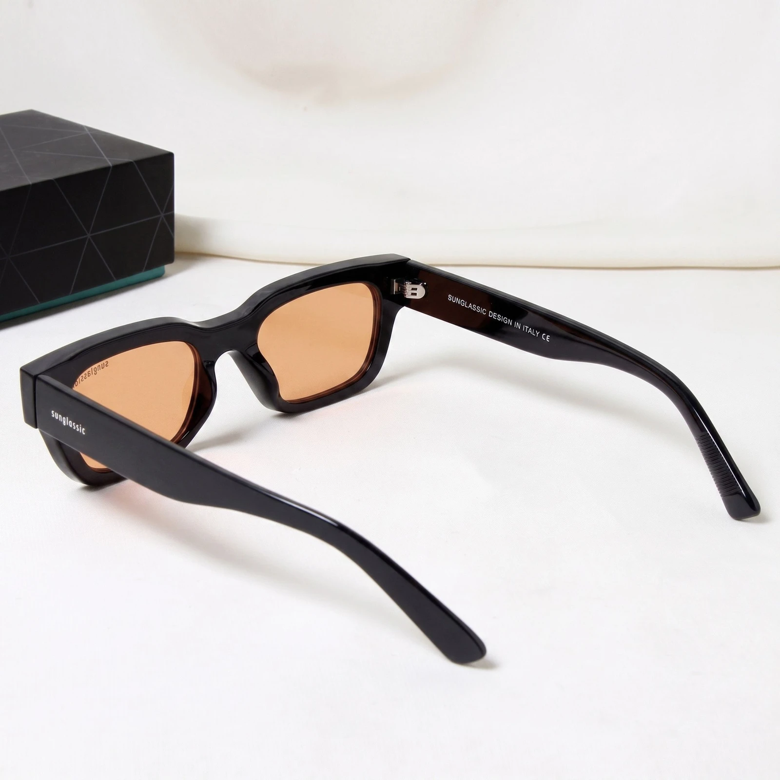 SUNGLASSIC UV Protection Wayfarer, Retro Square, Rectangular Sunglasses (Free Size) (For Men & Women, Orange