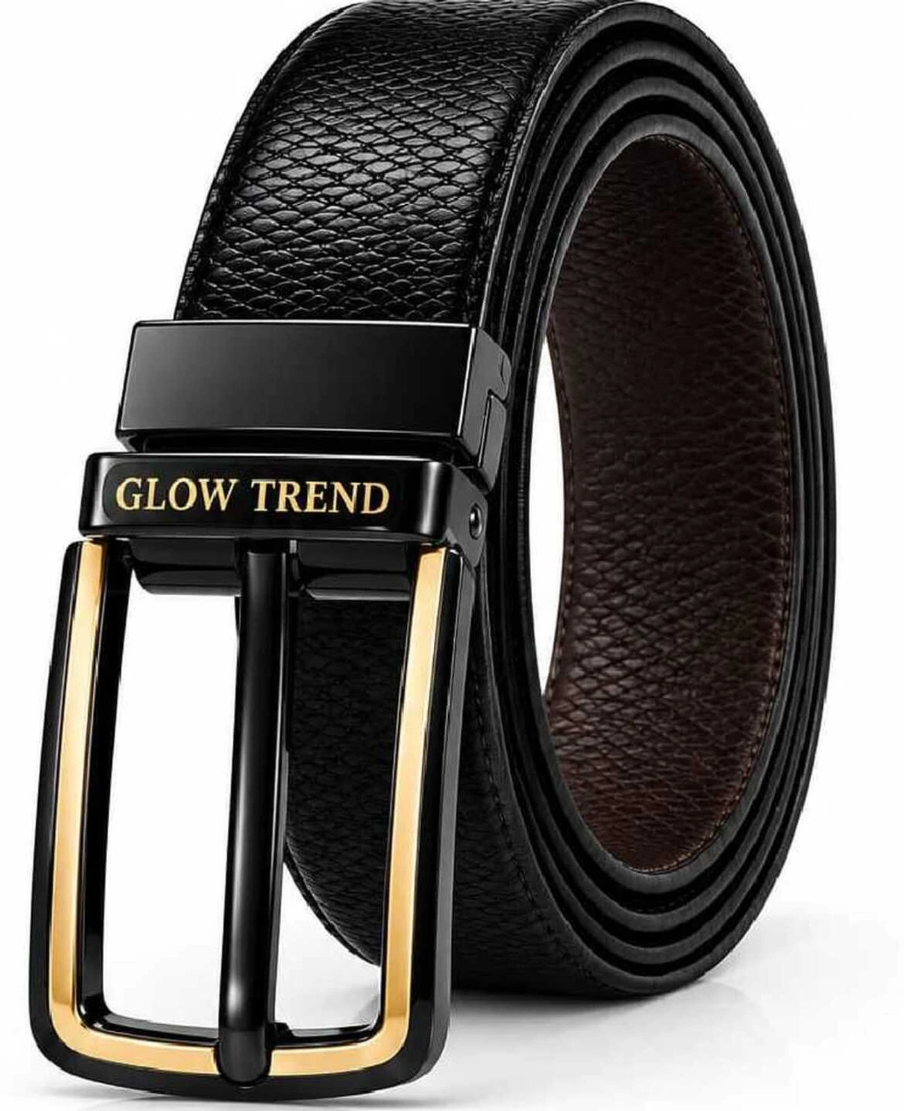 GLOW TREND ENTERPRISES Men Formal, Casual, Party, Evening Black, Brown Genuine Leather Reversible Belt