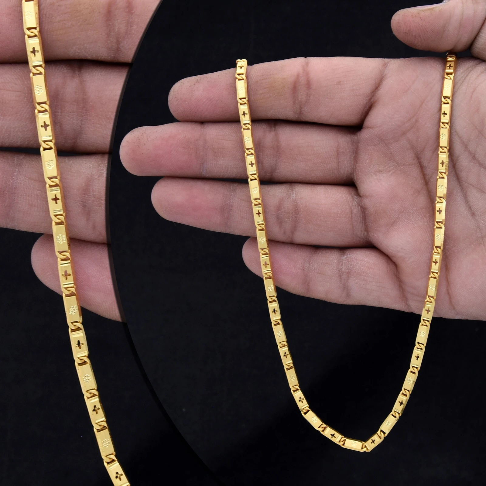 SONI FASHION 20 Inch Prominent Nawabi Style Gold-plated Plated Brass Chain