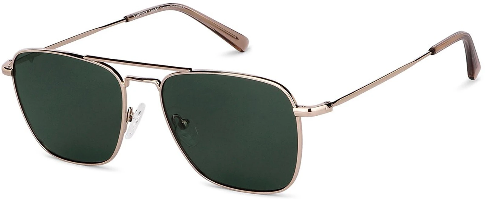 VINCENT CHASE by Lenskart Polarized, UV Protection Retro Square Sunglasses (57) (For Men & Women, Green)
