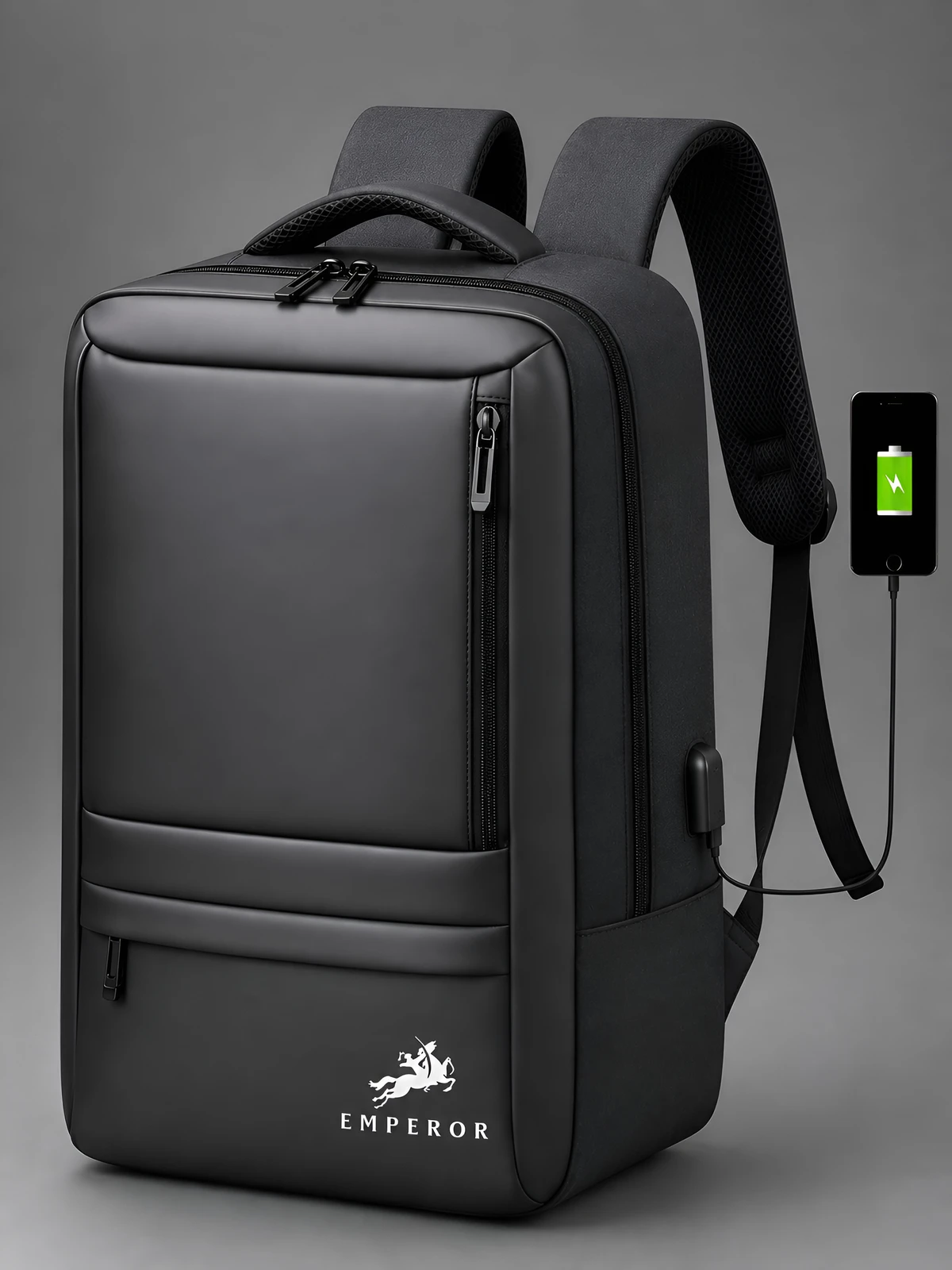 Emperor Large 34 L Backpack Multi-purpose Bag with USB charging Port Laptop, office, college bag (Black)