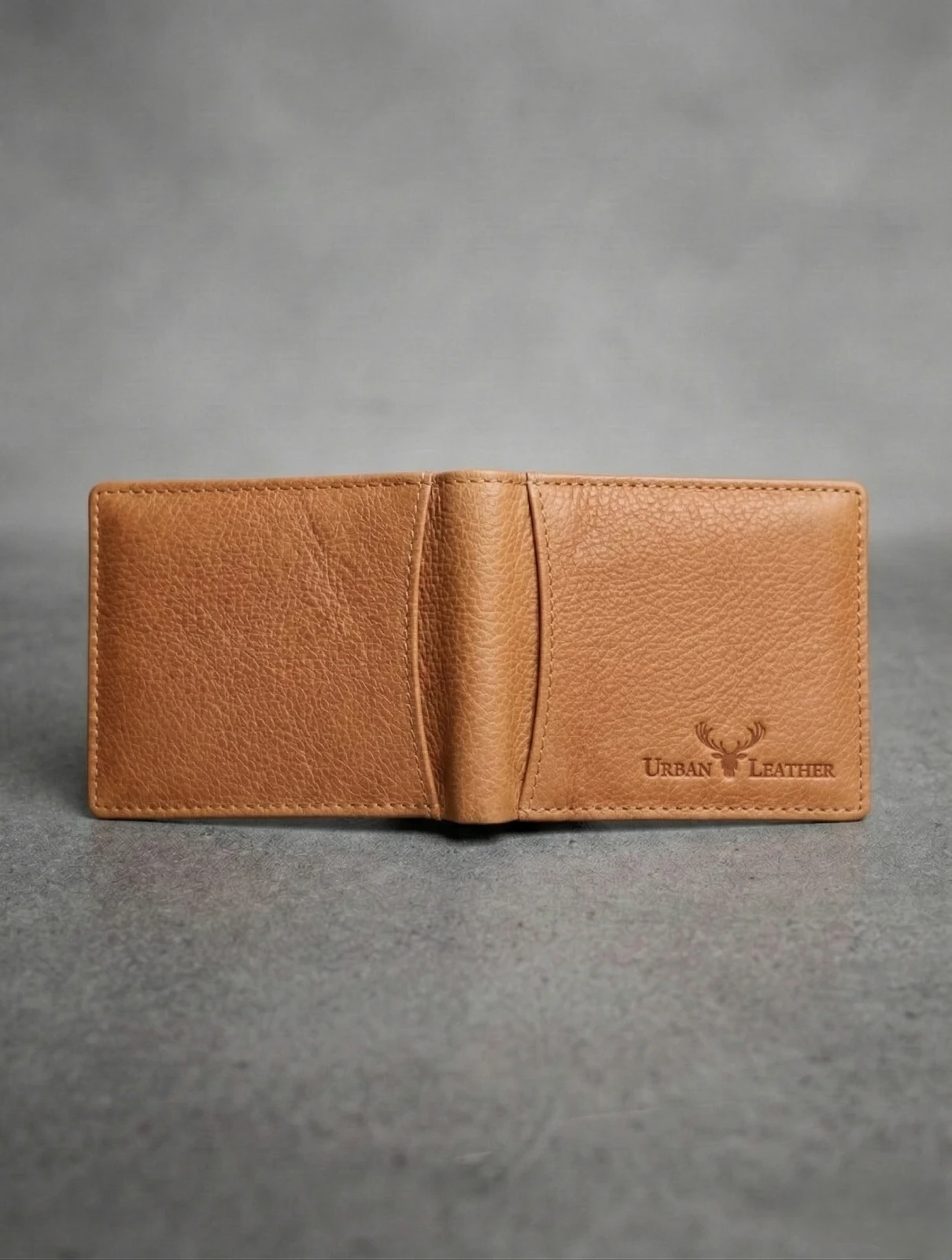 URBAN LEATHER Men Casual, Formal, Travel Tan Genuine Leather RFID  Wallet (10 Card Slots)