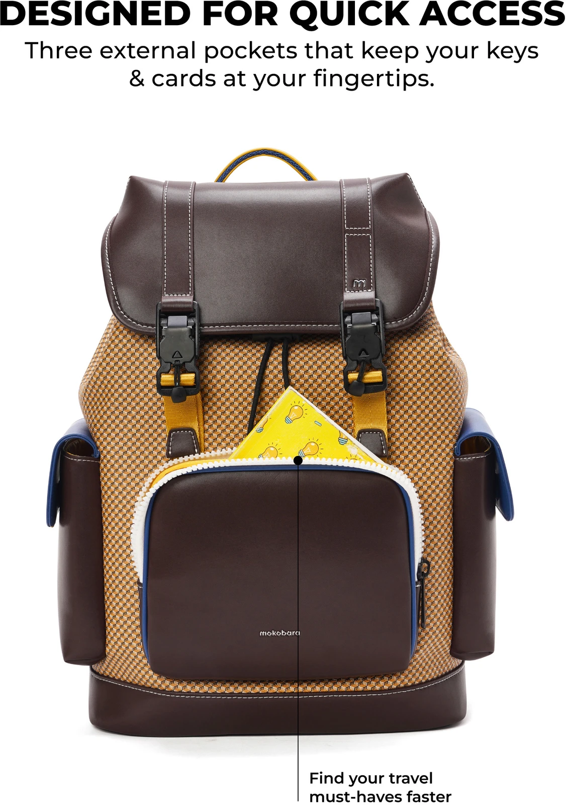 Mokobara 19.5 L Backpack The Teriyaki Backpack (Beige)