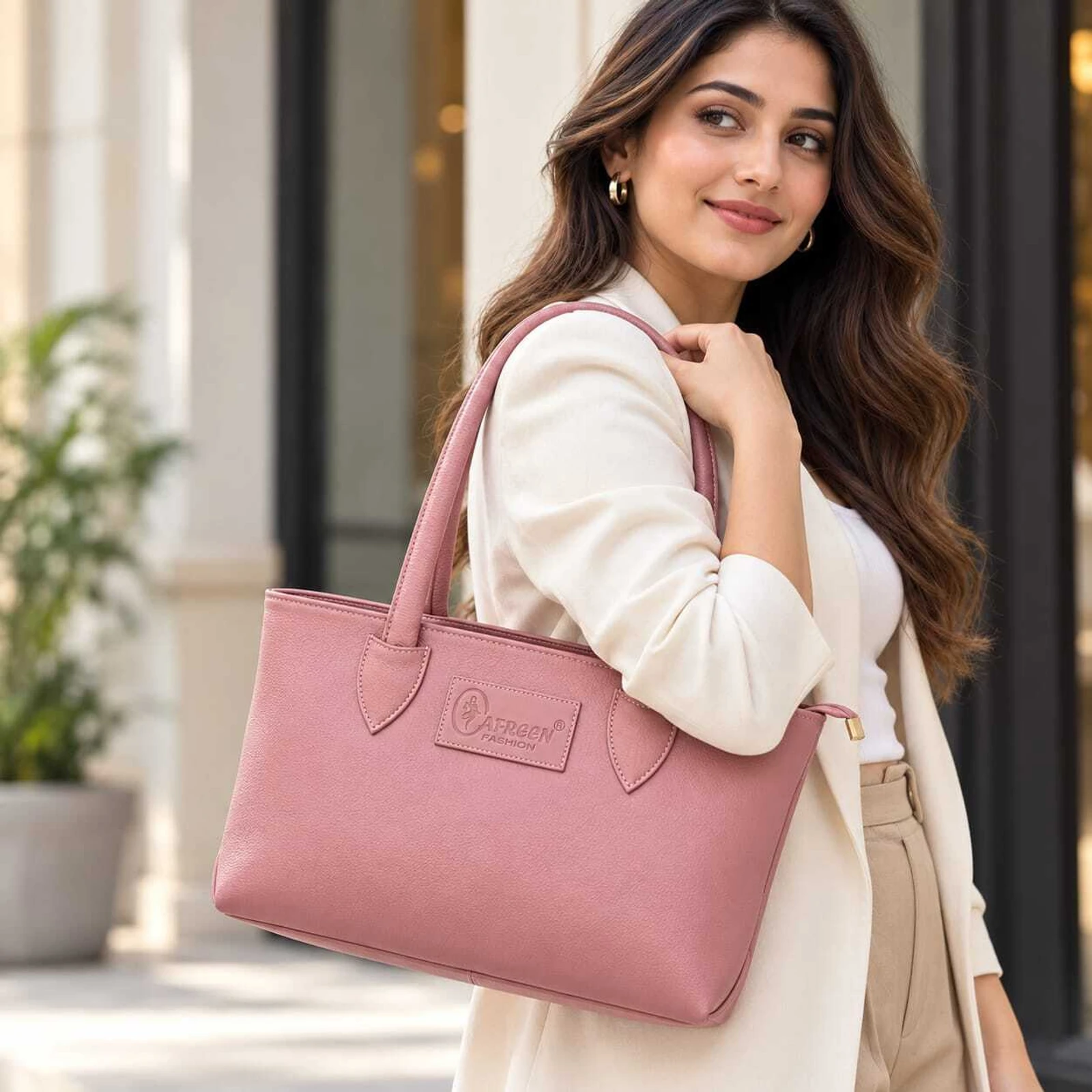 AFREEN FASHION Women Pink Tote