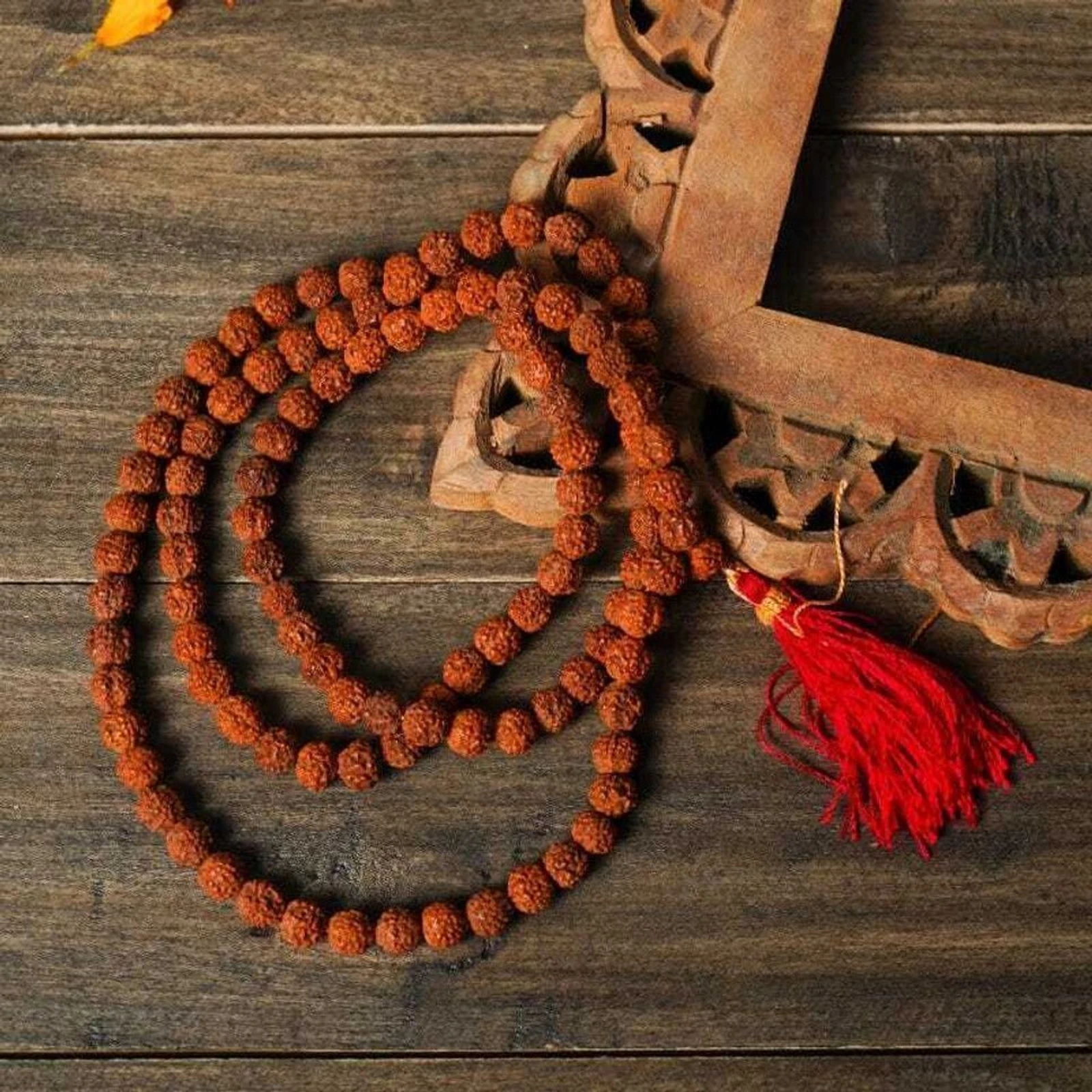 AOURISH mala 54 Beads Original 108 jaap Beads Rudraksha Chain