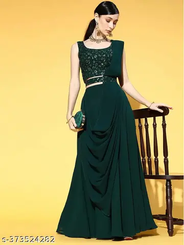 Enchanting Green Colour Classy Embroidered Lehenga with Solid Choli mehendi dress for women green green lehenga for women mehendi lehenga