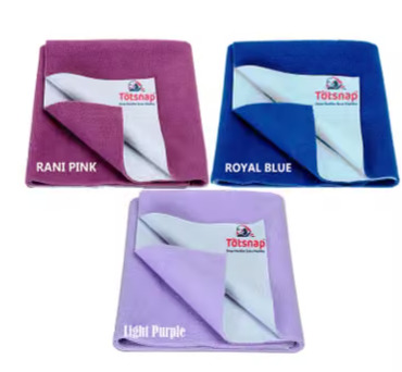 Drysheet for New Born Baby Waterproof Reusable urine sheet Skin Friendly Washable Breathable Bed Protector Mats Bornbaby Products Combo,Small Size (combo Pack of 3)Rani Pink,Royal Blue,Lilac)
