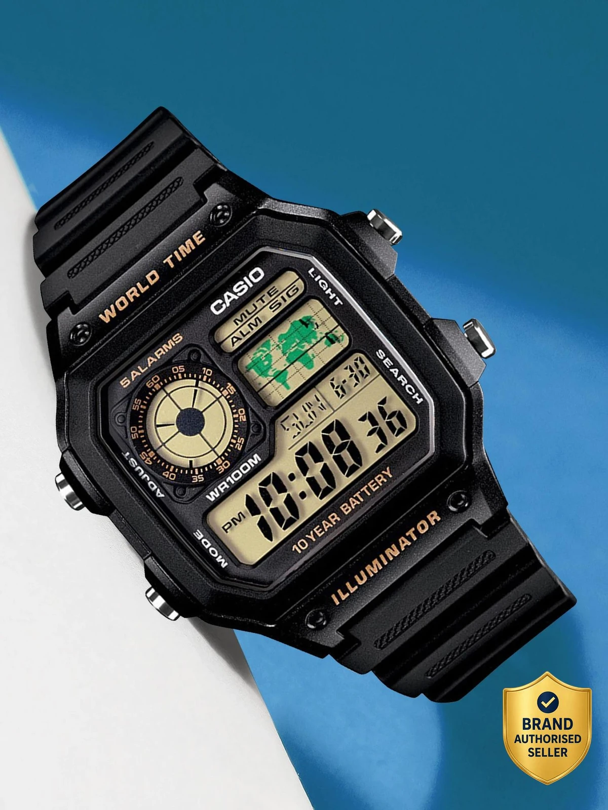 CASIO Youth ( AE-1200WH-1BVDF ) Digital Watch  - For Men D098