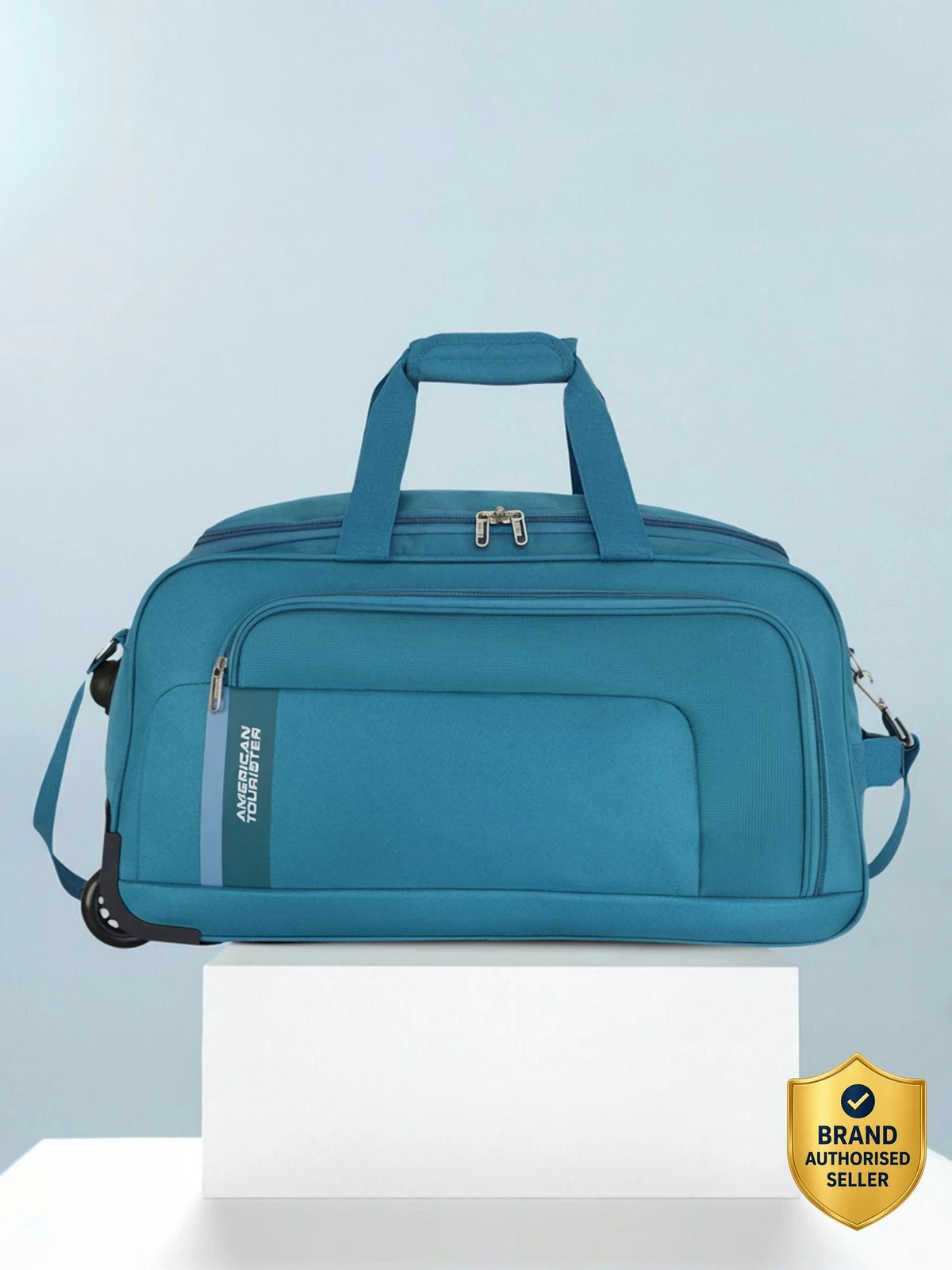 AMERICAN TOURISTER 78 L Strolley Duffel Bag - CAMP WHEEL 65cm - Blue - Large Capacity