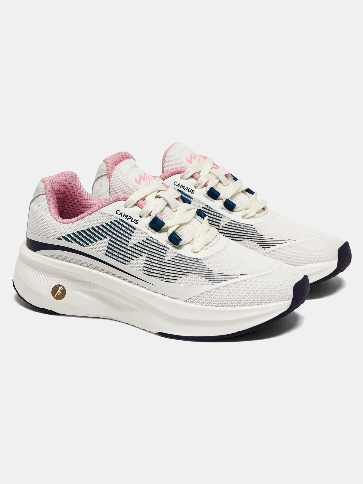 CAMPUS CIARA Women's Sports Shoes | Breathable Mesh Upper & Cushioned Insole | Lace-Up Running Shoes For Women (Off White , 4)