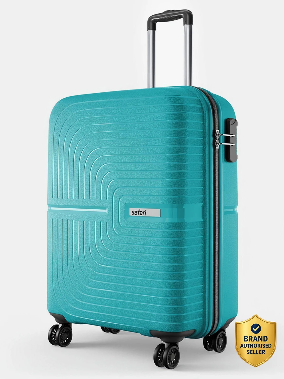 SAFARI Small Cabin Suitcase (55 cm) 8 Wheels - Eclipse Neo 55 - Teal, Silver