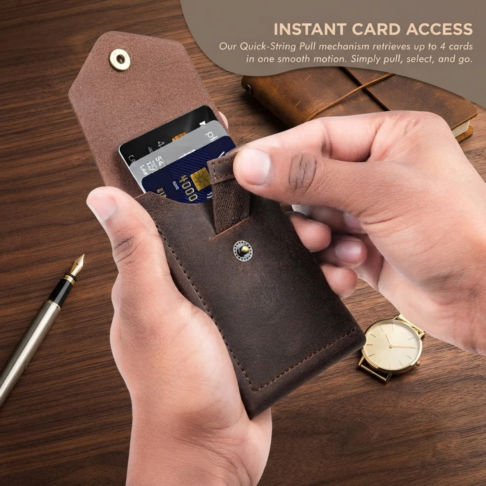 eXcorio Men Trendy, Travel, Casual Brown Genuine Leather Wallet (6 Card Slots)