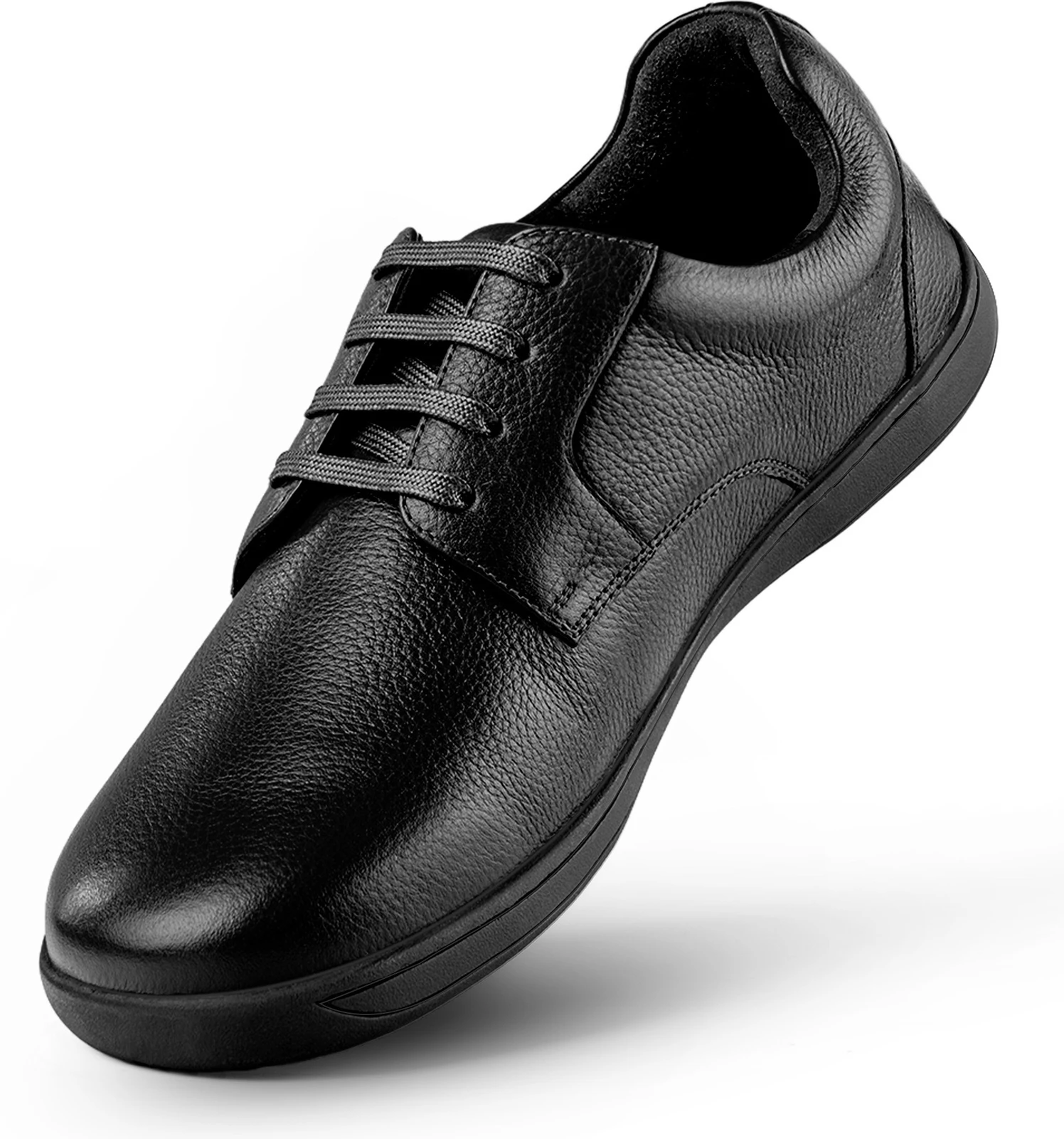 Frido Comfort Formal Arch Shoes, Sophisticated Leather Derby Shoes with Wide Toe Box Lace Up For Men (Black , 7)