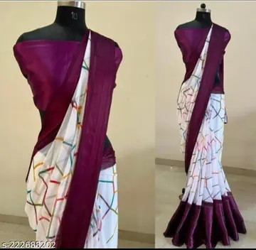 best satin silk printed saree