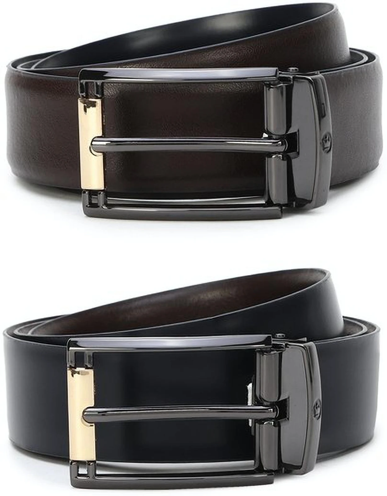 LOUIS PHILIPPE Men Formal Multicolor Genuine Leather Reversible Belt